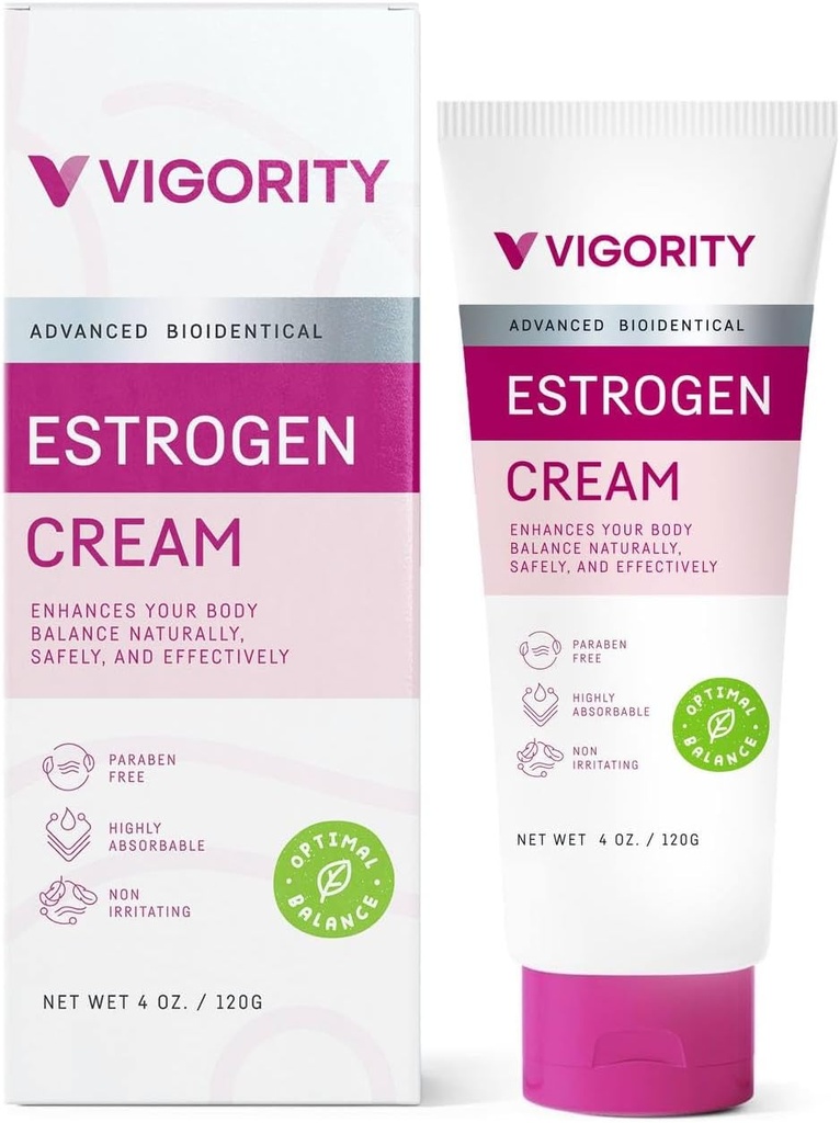 Estrogén krém pre ženy, prírodné bioidentické, horúce riasy Menopauza Relief, Estrogen krém s divokým Yam, Menstrual Cycle & Body Balance Support, pomáha znížiť horúce riasy, Paraben-free, Vegan, 3-Mesiac dodávky [4 Oz]