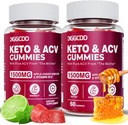 (2grans) Keto ACV Gigabytes1500MG Keto Gamets Apple Cider Vinegar fórmula amb Pamegrane Beket Juice B12n Vegan GMO 120 Gummys
