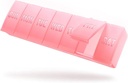 Barhon Large Weekly Pill Organizer, Big Vitamin Organizer Case for 7 Day, Travel Medicine Pill Box to Hold Various Supplements and Fish Oil, Sakura Pink