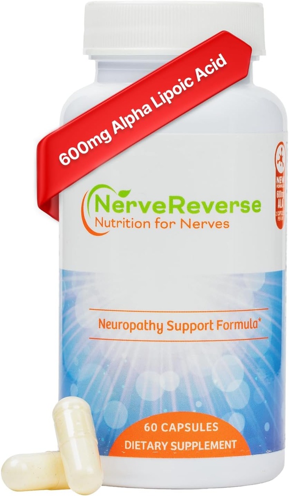 NerveReverse Neuropathy Support Formula Capsules - 3 Pack (3 botellas) - 90 Day Supply