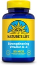 La força vital de la natura, D3 2000 IU (50 mcg) - Vitamina D - Bone Salut i Imne Implementació suplementari - Easy-Swllow Softgelis - 60- Dia Squath, Lab Verified - 240 Servings, 240ct