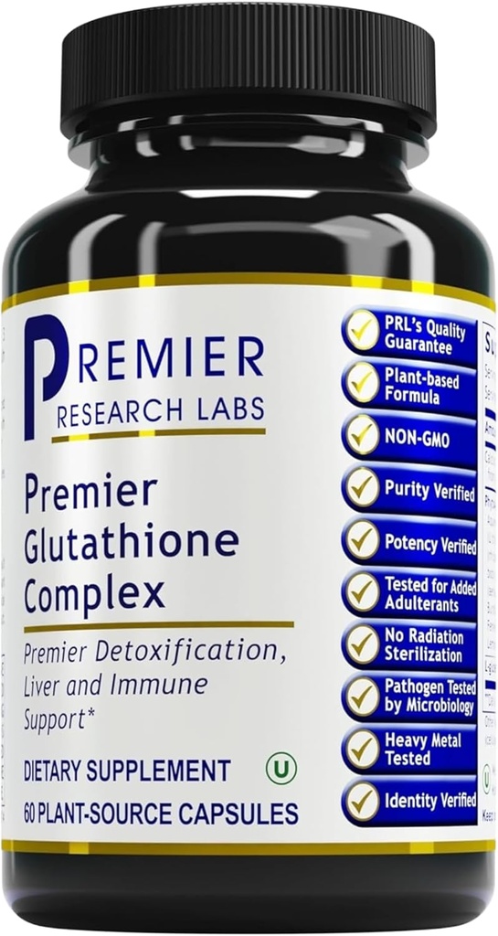 Premier Research Labs Glutathione Complex - Liver & Immune Supplement - Glutathione Pill for Natural Liver Cleanse - 60 Kapsułki wegetariańskie