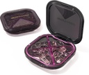 1 Pack Small Purple Pill מארגנת, 4 השוואתיות, קומפקטי Stylish Travel Camping Pill Box Daily Medicine Case, Portable ו-Moistureהוכחה לאחסון ויטמינים, תרופות ותוספים