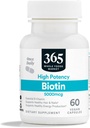 365 od Whole Foods Market, High- Potency Biotin 5000mcg, Vegan, 60 Count