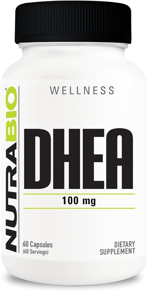 NutraBio DHEA 男女补充剂 -- -- DHEA(100毫克) 60卡普尔