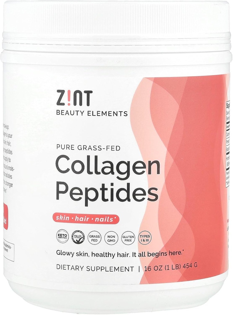 Collage Zintn Peptides Powder (16unce): antiAgulat Hydroment emboscat Protein Proteder Belles suplementaris - Skin, pèl, Nals