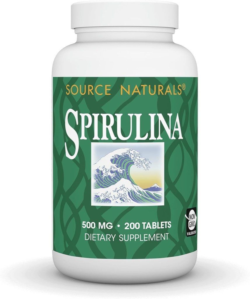 แหล่งที่มาของธรรมชาติ Spirulina - สําหรับการสนับสนุนระบบอิมมูน - 200 ตาราง