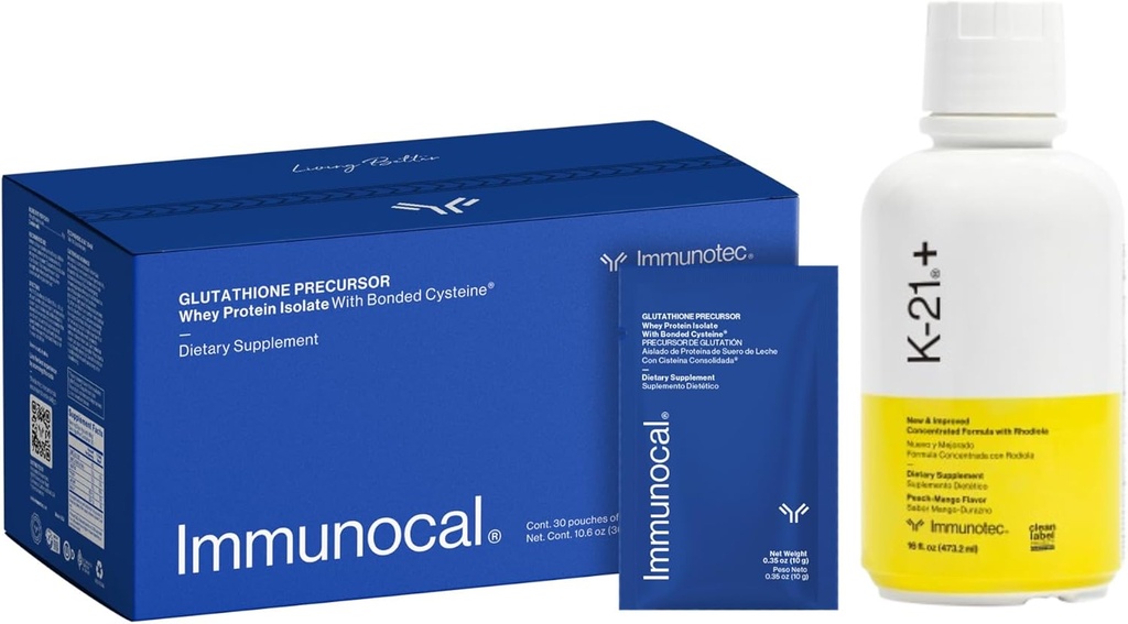 Immunocal Bundle with Ko21 - Gluthatione Prekursor, Išrūgų baltymų izoliatas ir žolinis adaptogenų mišinys su Rhodiola Rhosea