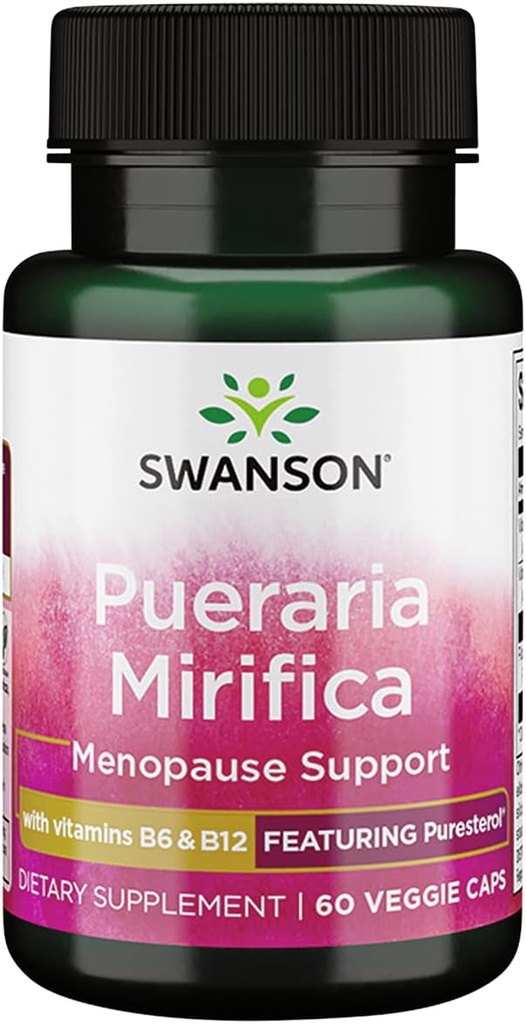 Swanson Pueraria Mirifica com Cápsulas B6 '&' B12 60 Veg