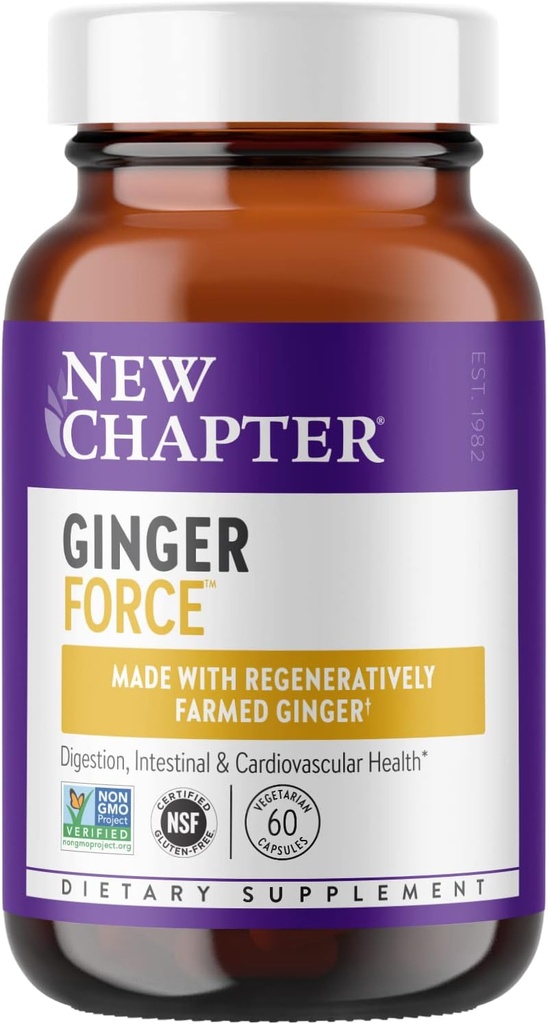 Nová kapitola Ginger dodatek síla se superkritickými organické + non-GMO ingredience Vegetariánské kapsle, 60 Počet