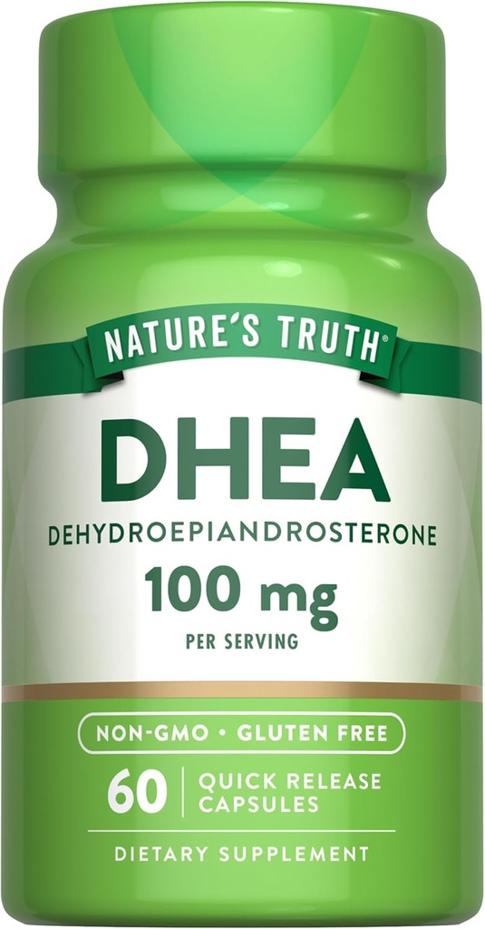 Natur Wahrheit DHEA | 100mg | 60 Kapseln | Non-GMO & Gluten Kostenlose Ergänzung