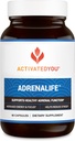 ACTIVATEDYOU AdrenaLife- Calmness and Relaxation Adrenal Support Supplement for Stress Relief, Restful Sleep eta Focused Energy w/Magnesium, B12 bitamina eta Rhodiola Rosea Extract (90 kapsulak)