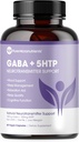 Pure 5-HTP (5-Hidroxitriptofan) Plus Supliment GABA - pentru somn, managementul stării de spirit și stres - 60 Capace vegetale