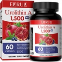 Urolithin A Supplement 1000 mg Plus Trans-Resveratrol, Anthocyanins, Green Çay, Sağlamlıq Ağlama, Kişilər və Qadınlar üçün Cellular və Enerji, 60 Kapsüllər