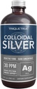 Bioactive Colloidal Silver - 8 oz, Butelka szklana, Wegan, Bezpieczne dawki o najwyższej skuteczności - Nano Ions, 30 PPM - Wsparcie immunologiczne (48 Służb)