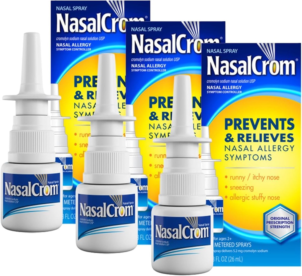 NasalCroom Nasal Solphory Sympoty Symptom Control (200 sorocess |.88 FL OZ (3 แพค)