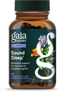 Gaia Herbs Sound Sleep - Natural Sleep Support за насърчаване на спокойствие и релаксация - с Valerian Root, Passionflower & More - 60 Vegan Liquid Phyto-Capsules (20-дневна доставка)