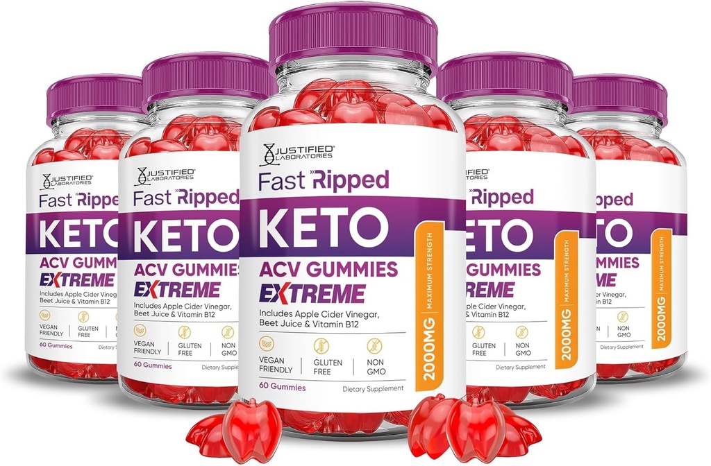 Кето ACV Gummies Extreme 2000MG Fast Ripped Keto Gummies Apple Cider Vinegar Сформульований порошковим буряком B12 Vegan Non GMO 300 Gummys