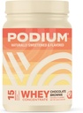 Podium Nutrition Whey Protein Powder, Chocolate Brownie, 22g Protein Per Serving with Digestive Enzymes, Whey Protein Isolate & Concentrate, Gluten Free, Low Carb, Low Sugar & Soy Free, 15 Servings
