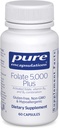Encapsulaciones puras - Folate 5,000 Plus - Folate activado, combinación de vitamina B12 y B6 - 60 cápsulas