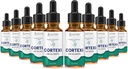 (10 pack) Cortexi Ear Drops Cortexi Healthy Eardrum Oil obsługuje zdrowe uszy Premium Mieszanka olejków eterycznych 10 butelek