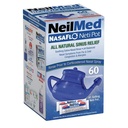 NeilMed NasaFlo Unbreakable Neti Pot with 60 Premixed Packets