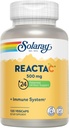 SOLARAY Reacta-C ar 500mg C vitamīna, 200mg Bioflavonoid Koncentrāts, Imūnās sistēmas aizsardzības Vitamīni, Patentēti 24 stundu Immunity Booster Support Papildinājums, Vegan, 120 Kapsulas, 120 Servējumi.