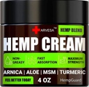 Natural Hemp Cream - High Strength Hemp Oil Extract - 4 Fl oz