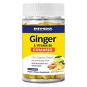 Enzymedica Ginger Root & Vitamin B6 Gummies for Adults - Ginger & VIT B6 Supplement Chews for Women & Men, Support for Occasional Nausea, Helps Digestion, Vegan, Gluten Free - 60 Count