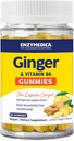 Enzymedica, Ginger & Vitamine B6 Gummies, support pour les nausées occasionnelles et l'indigestion, haute puissance, équivalent à 200 mg d'extrait de gingembre, 60 Nombre