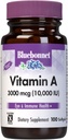 Bluebonnet Nutrición Vitamina A 10.000 IU do mar profundo, auga fría, aceite de peixe - para a saúde ocular e función inmune * - Gluten gratis - Dairy Free - Molecularly Distilled - 100 Softgels - 100 servizos