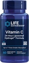 Extensia de viață Vitamina C 24-Hour Liposomal HydrogelTM Formula, absoarbe mai bine decât vitamina standard C, până la 24 de ore, obține cel mai mult din vitamina C, Gluten-Free, non-GMO, Vegetarian, 60 comprimate