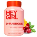 D Mannose Capsules - Fast-Acting UTI Supplement - Cleanse & Flush Impurities - with Natural D-Mannose Powder, Cranberry, Hibiscus & Dandelion - Alternative to Cranberry for Women, 60 Capsules