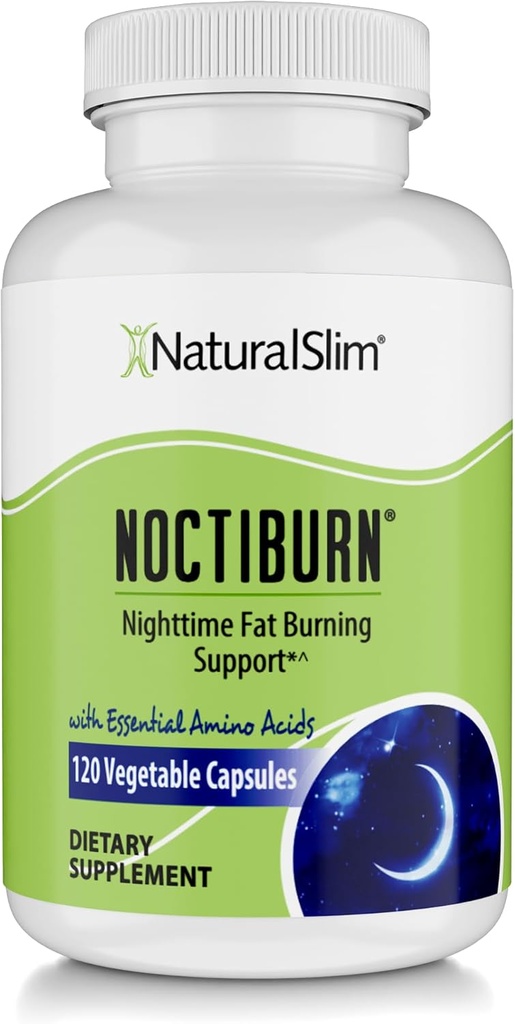 NaturalSlim Night Time Fat Burner for Women and Men - Noctiburn Overnight Fat Burning Supplements with Essentials Amino Acid for Night Burn Metabolism Support - 120 kapsula begetal