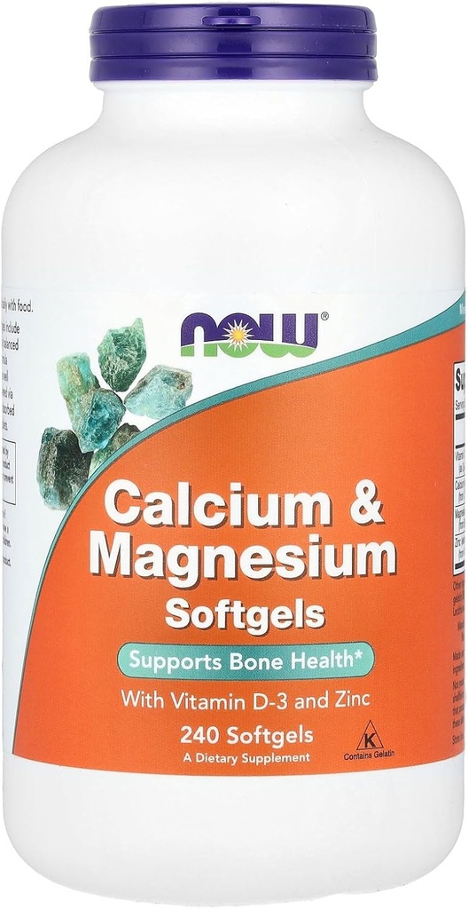 Bây giờ là thực phẩm, Calcium & Manesium + D - 240 mềmgels