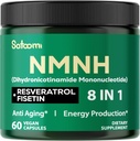 8in1 NMNH - NMN supplement Alternative - NAD supplement to Support NAD Levels Added Fisetin, Resveratrol, Quercetin, Turmeric, Berberine, Vitamin D3 " C - 60 count for 30 Days