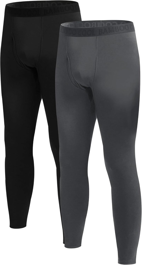 Mäns lätta termiska underkläder Bottoms Fleece Lined Long Johns för män Base Layer byxor för kallt väder