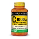 MASON NATURAL Vitamin C 1,000 mg Plus Rose HIPS and Bioflavonoids Complex - Supports a Healthy Immune System, Antioxidant and Essential Nutrient, 90 Tablets