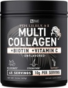 Premium Multi Collagen Peptides Protein Powder (1, 2, 3, 5 in 10) z vitaminom C, biotin, hialuronska kislina, za lase kože in nohte - marine, govedo, Chicken & Egghell (nearomaled, 45 Serving)