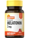Sundance Melatonin 3mg Fast Dissolve | 60 Vegetarian Tablets | Natural Berry Flavor | Vegetarian, Non-GMO, and Gluten Free Supplement