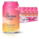 Recess Mood Magnesium & Fitogen לשתות, Calming להירגע Beverage, 12 אונקיה (רספאברי לימון, 12 Pack)