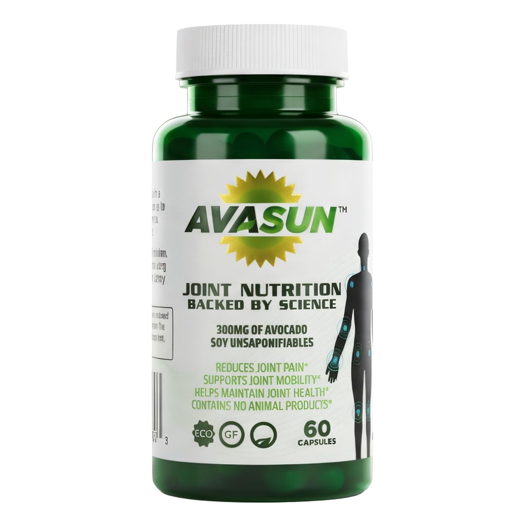 ASU Joint Support Supplement – 300mg Avocado Soy Unsaponifiables for Joint Comfort, Mobility & Cartilage Health, Clinically Studied, Plant-Based, Non-GMO, Gluten-Free, 60 Capsules (2 Month Supply)