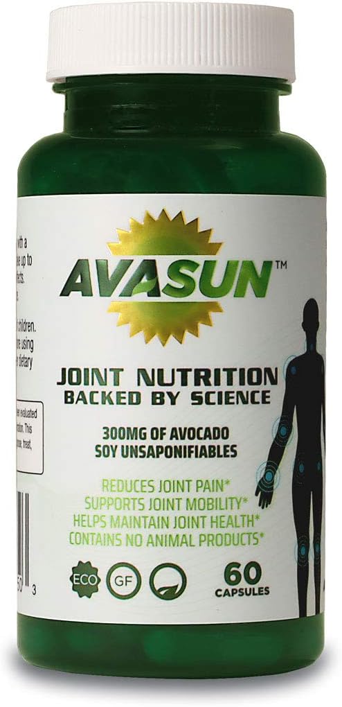 Joint Health Supplement, Backed by Science, Avocado Soy Unsaponiable, 300Mg ASU, Plant based, Dairy Free, Gluten Free, Non-GMO, 60 Denní kapsle na láhev (2 měsíce dodávky)