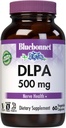 Bluebonnet Nutrition DLPA (DL-Phenylalanin) 500mg, Freiform Aminosäure, für Nervous System Support, Soja-Free, Gluten-Free, Non-GMO, Kosher, Vegan, 60 Gemüsekapseln
