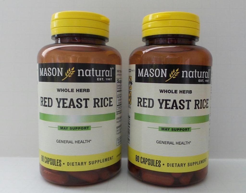 Yest Rice Capules - 60ct, paquet de 2