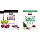 Force Factor Total Beets Soft Chews with Beetroot, Grapeseed Extract, Antioxidants, Nitrates, L-Citrulline, 120 Count, 2-Pack and Smarter Greens Superfood Chews with 25+ Superfoods, Probiotics, Antioxidants, and Fiber, 60 Count