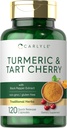 Carlyle Turmeric and Tart Cherry Capsules | 120 Count | con Bioperina | Vegetarian, Non-GMO, Gluten Suplemento gratuíto