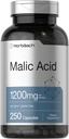 Horbäach Malic Acid Capsules | 1200mg | 250 Count | Non-GMO və Gluten Pulsuz