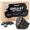 Pure Himalayan Shilajit | 100% Pure Natural Shilajit Grade A Max Potency 85+ Trace Minerals & Fulvic Acid | 3rd Party US Lab Tested | Dry Drops | 12g (60ct)