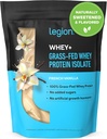 LEGION Whey+ Protein Whey Isolate alkaen Grass Fed Lehmät - Whey Protein Isolate Powder Low Calorie, Ei-GMO, Sokeriton, Laktoositon ja Gluteeniton, Kaikki luonnon proteiinijauhe miesten ja naisten (60 Servings)